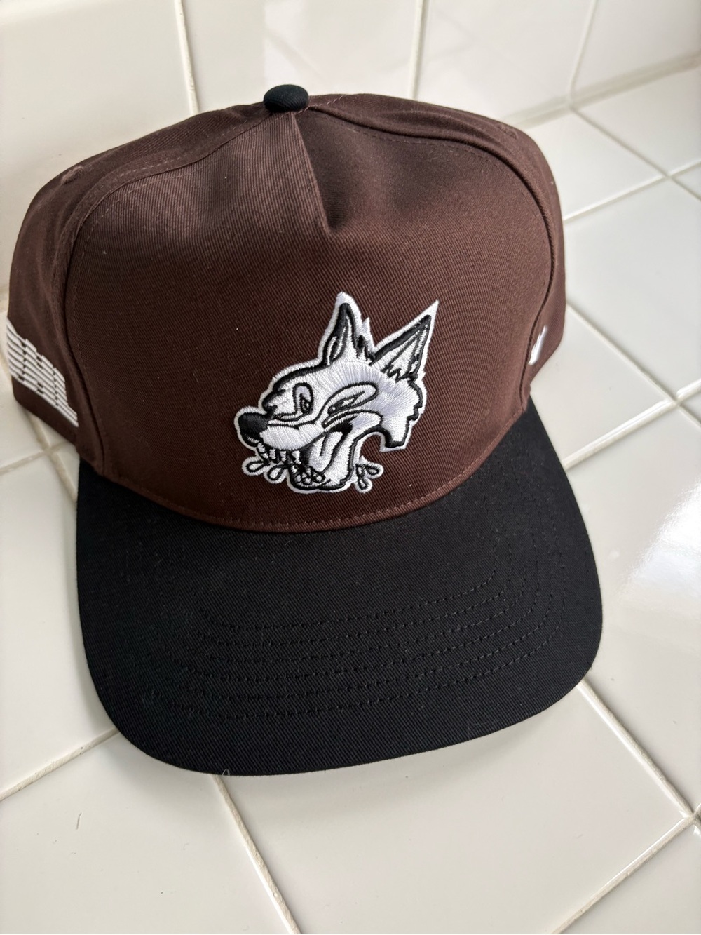 NWOT 47 Brand Wolves Hat Cap With DHL Logo Brown SnapBack - Rare